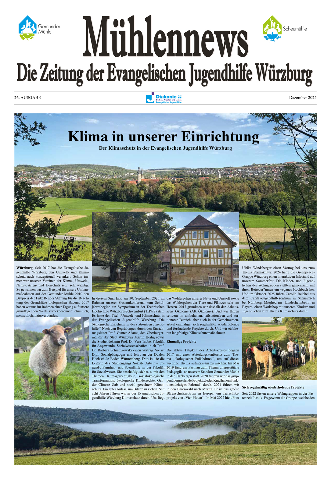 Titelblatt Mühlennews Dezember 2025