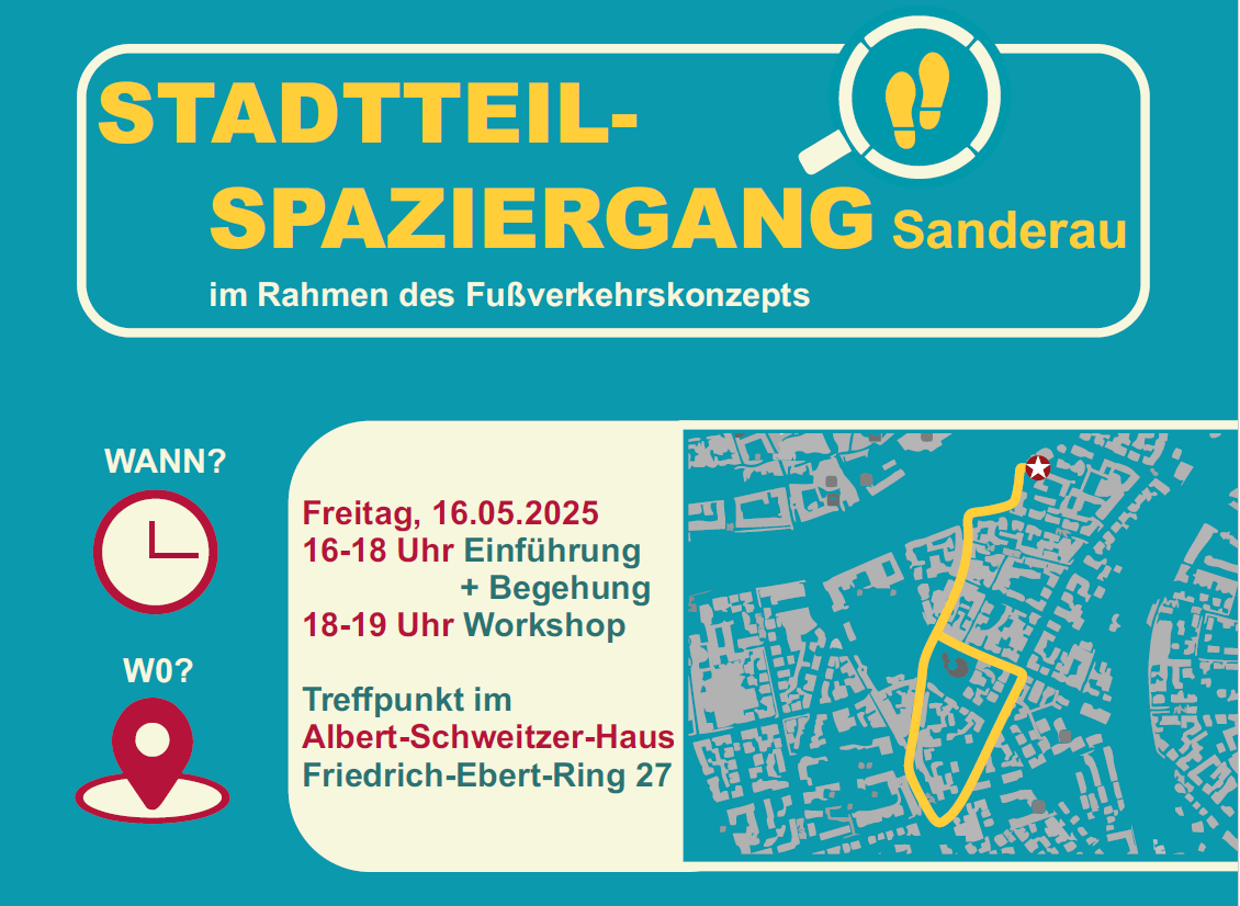 Stadtteilspaziergang im Rahmen des Fußverkehrskonzepts